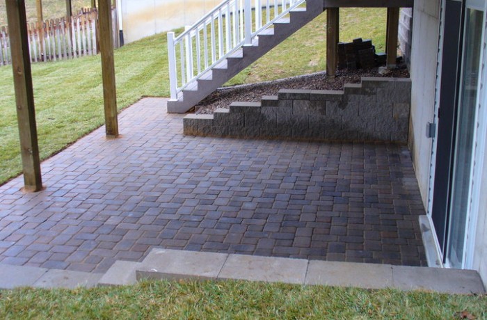 Paver Installation Under Deck