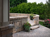 Pavers and Free standing walls with columns