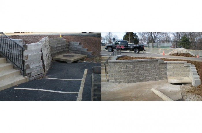 Retaining Wall – Before and After