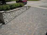 Retaining Wall and Pavers Driveway