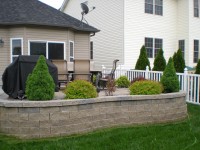 Retaining Wall with Landscaping