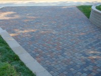 Paver Driveway with Retaining Wall