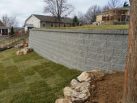 Rockwood Straight Face Retaining Wall After